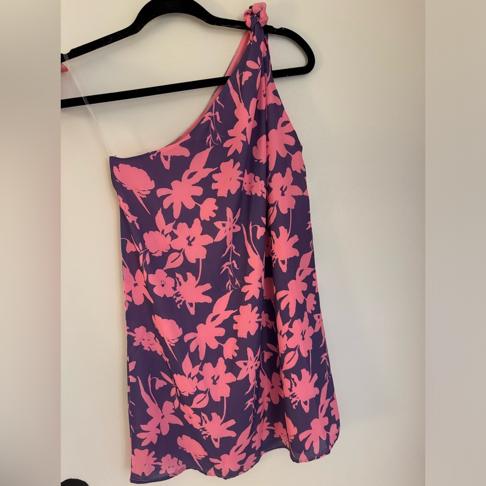 Pink Lily Floral Midi Dress - Purple and Pink